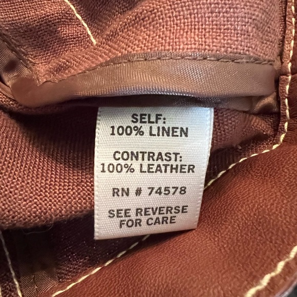 CACHE LINEN JACKET WITH LEATHER CONSTRAST - Picture 13 of 13